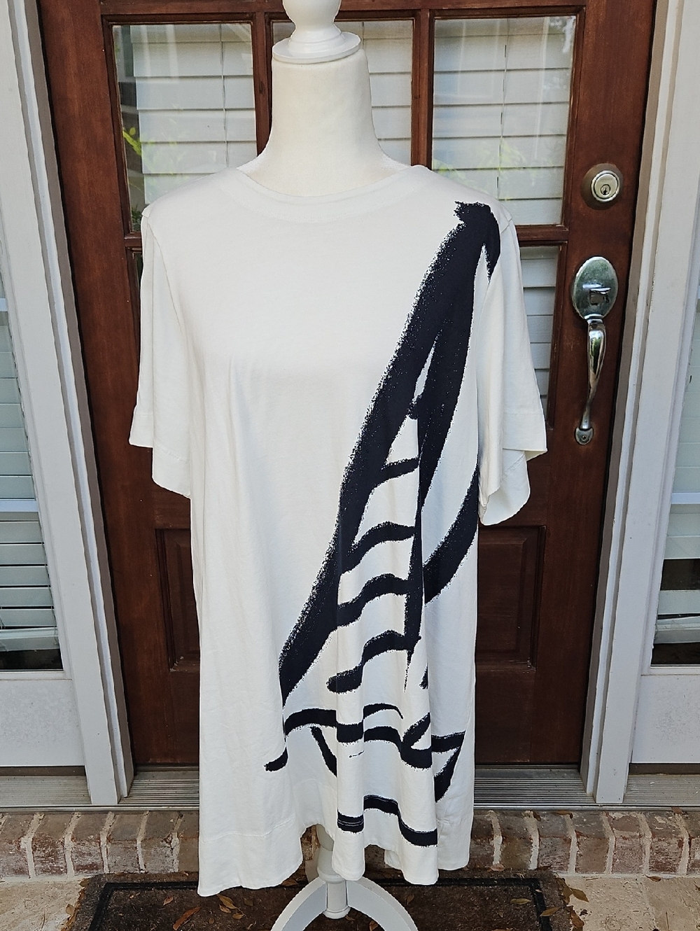 NWT! Anthropolie Celandine Sailboat T Shirt Black And White Dress - Picture 2 of 7
